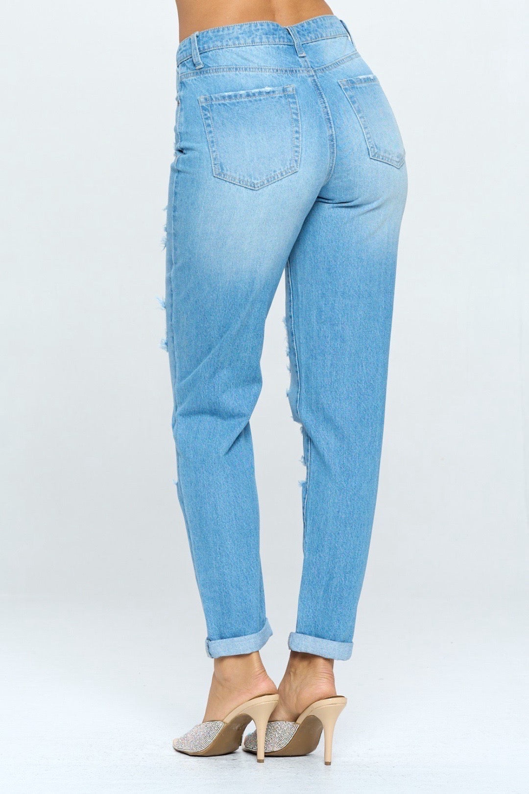 High Waist Ripped Jeans