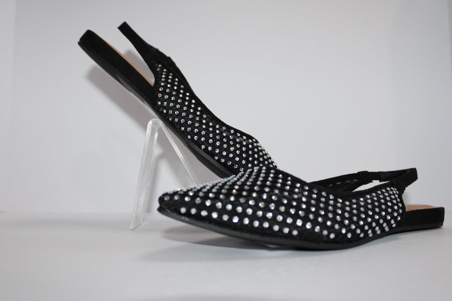 Humming Rhinstone Jewel Mesh Upper Falts