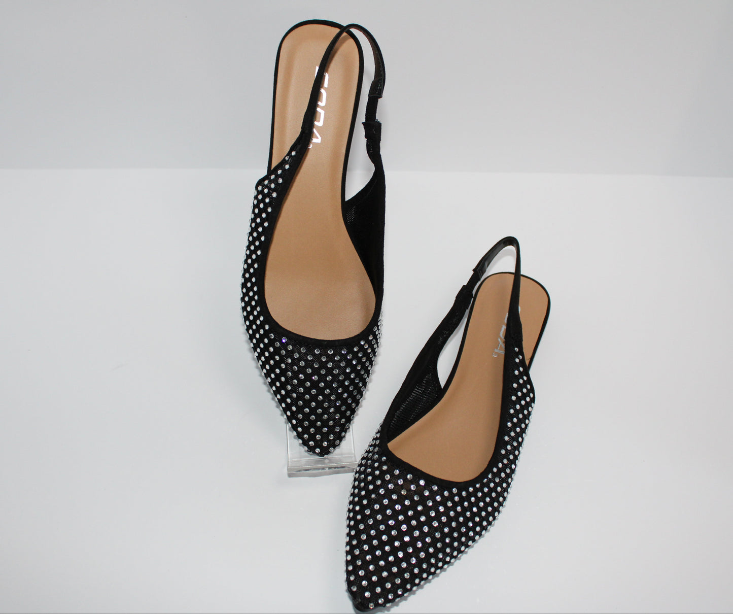 Humming Rhinstone Jewel Mesh Upper Falts