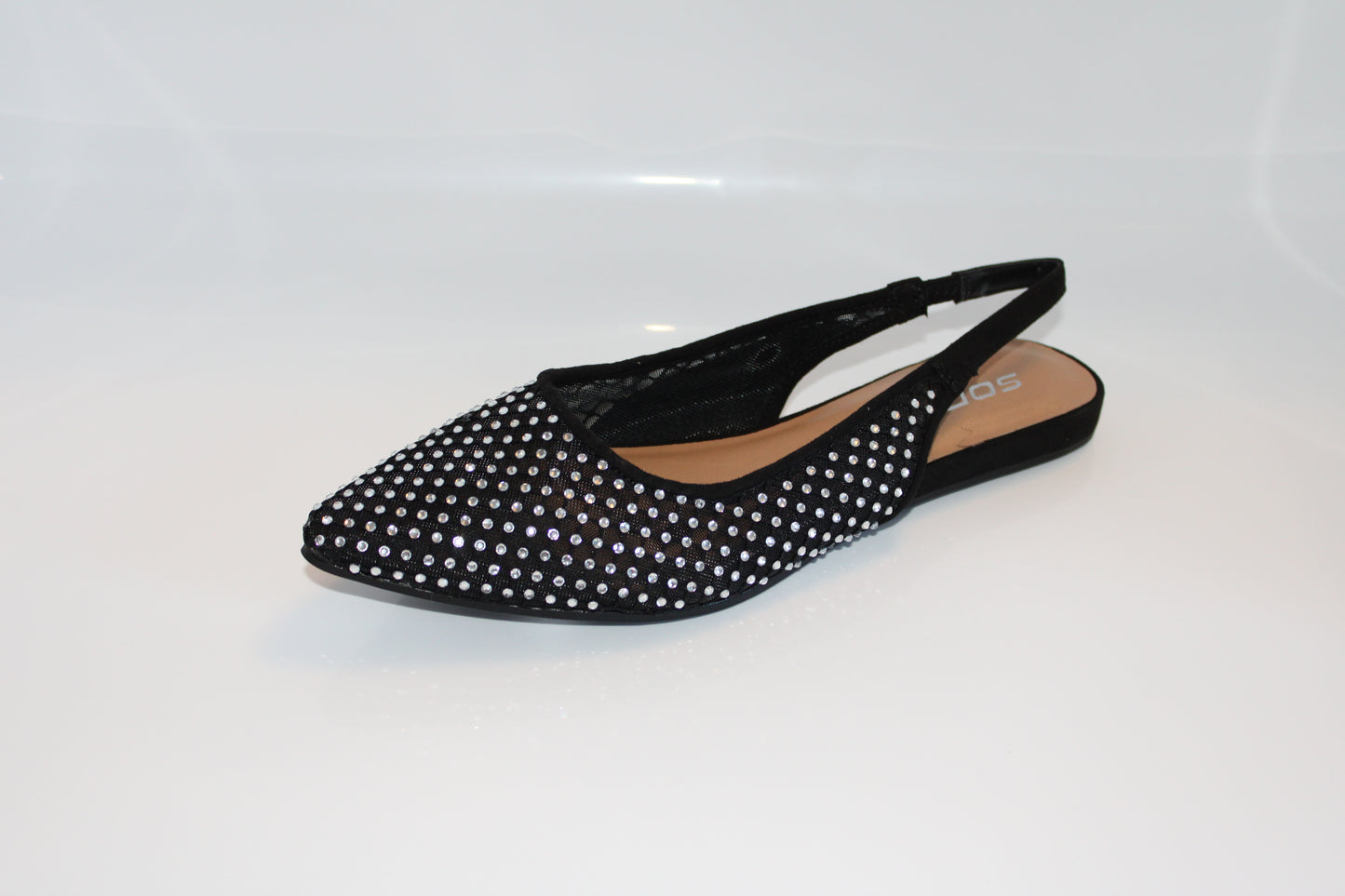 Humming Rhinstone Jewel Mesh Upper Falts