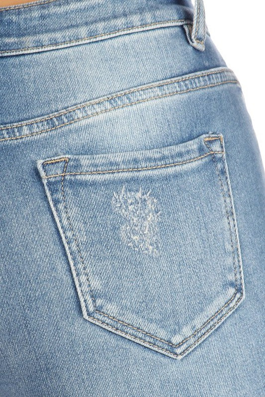 Skinny Ripped Jeans High Stretch