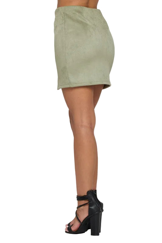 Mini Skirt Medium Stretch Double-slide