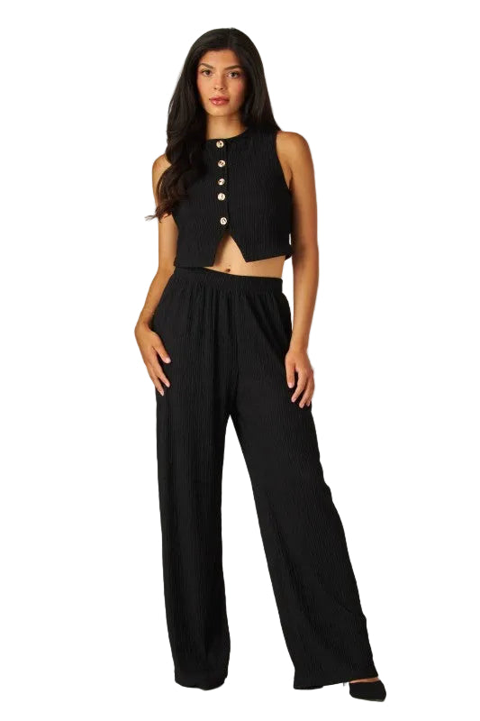 Vest Top And Pants Set 2pc High Stretch