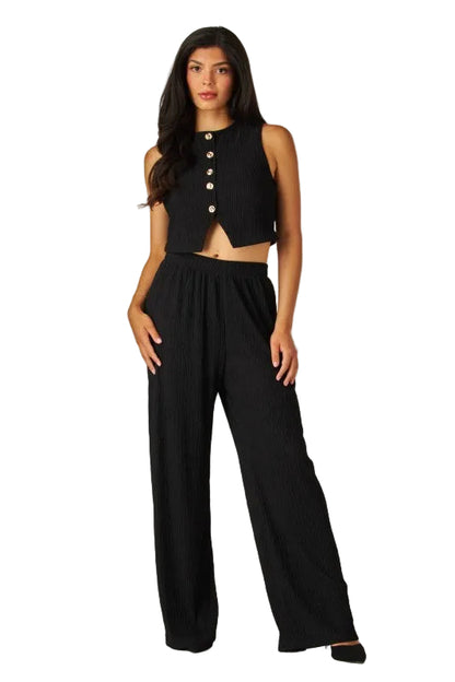 Vest Top And Pants Set 2pc High Stretch