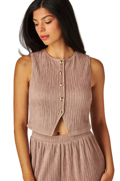 Vest Top And Pants Set 2pc High Stretch
