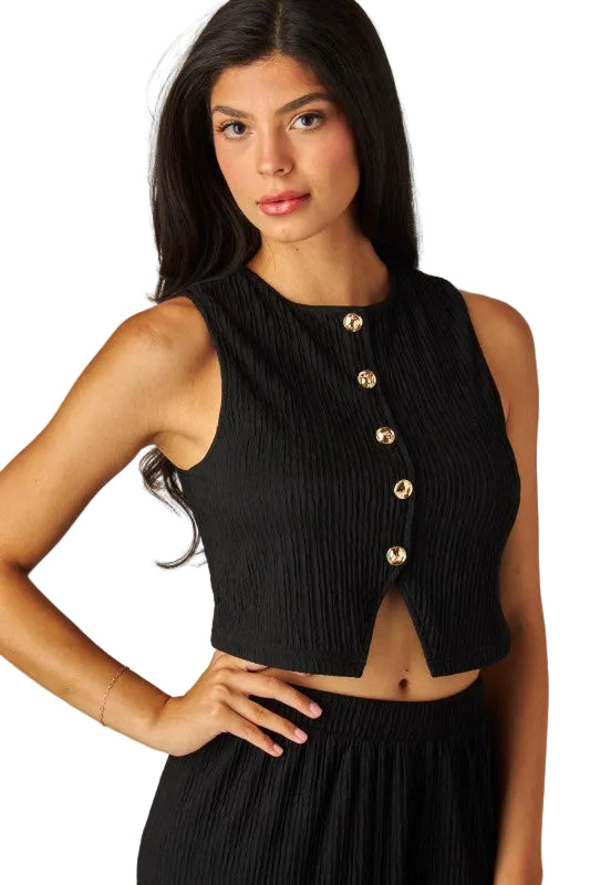 Vest Top And Pants Set 2pc High Stretch