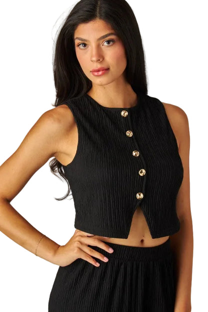 Vest Top And Pants Set 2pc High Stretch