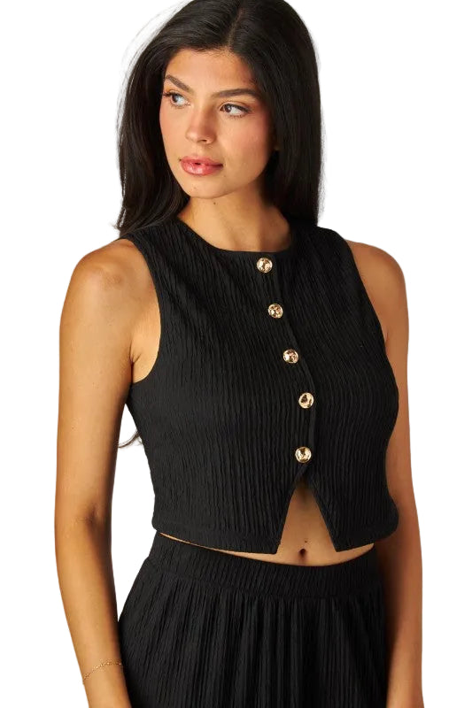 Vest Top And Pants Set 2pc High Stretch