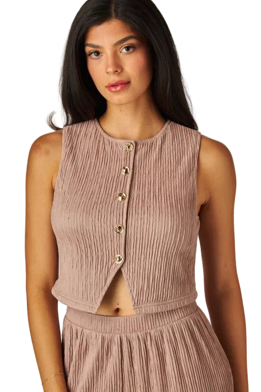 Vest Top And Pants Set 2pc High Stretch