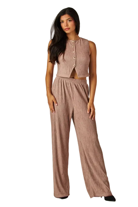 Vest Top And Pants Set 2pc High Stretch