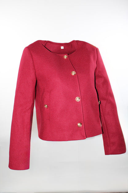 French Style Blazer Jacket For Women Front Long Sleeve