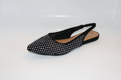 Humming Rhinstone Jewel Mesh Upper Falts