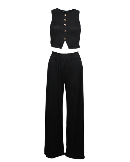 Vest Top And Pants Set 2pc High Stretch