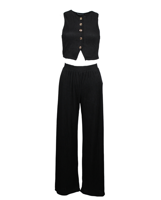 Vest Top And Pants Set 2pc High Stretch