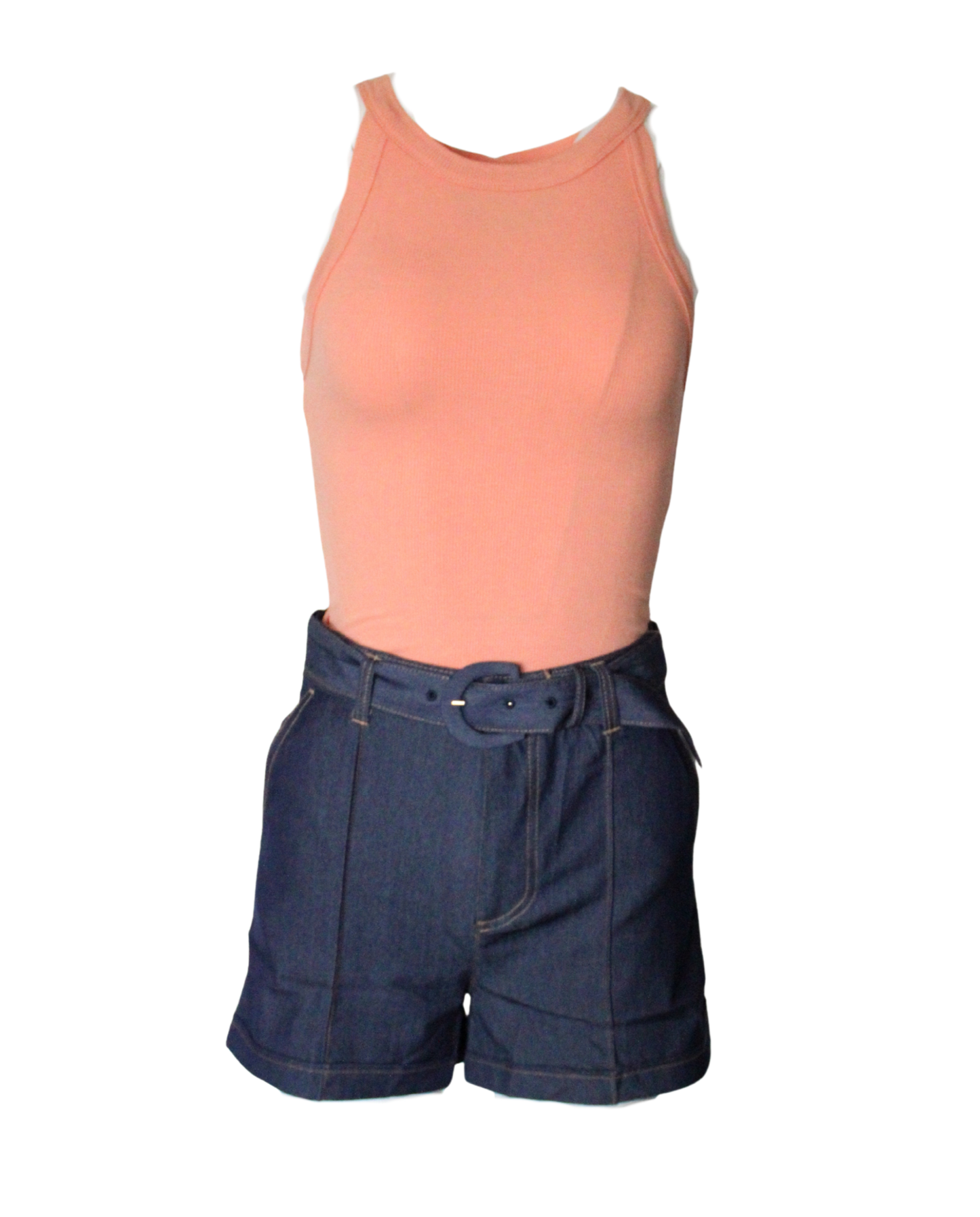 Tank Top Orange High Stretch Lightweight