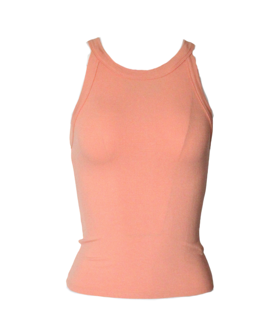 Tank Top Orange High Stretch Lightweight