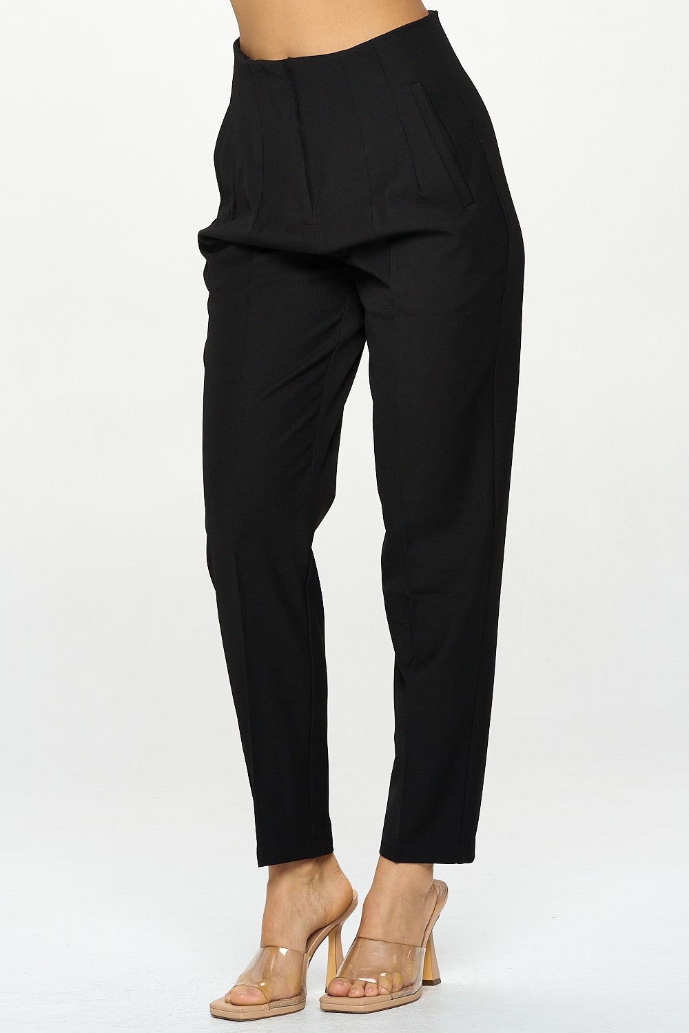 Stretch Poly High-waisted Pants