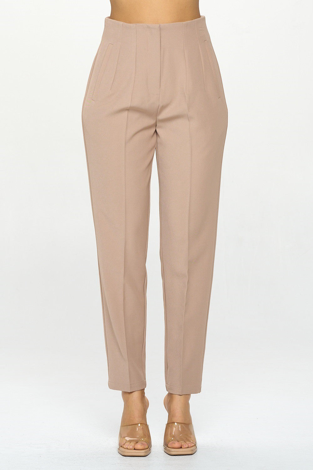 Stretch Poly High-waisted Pants